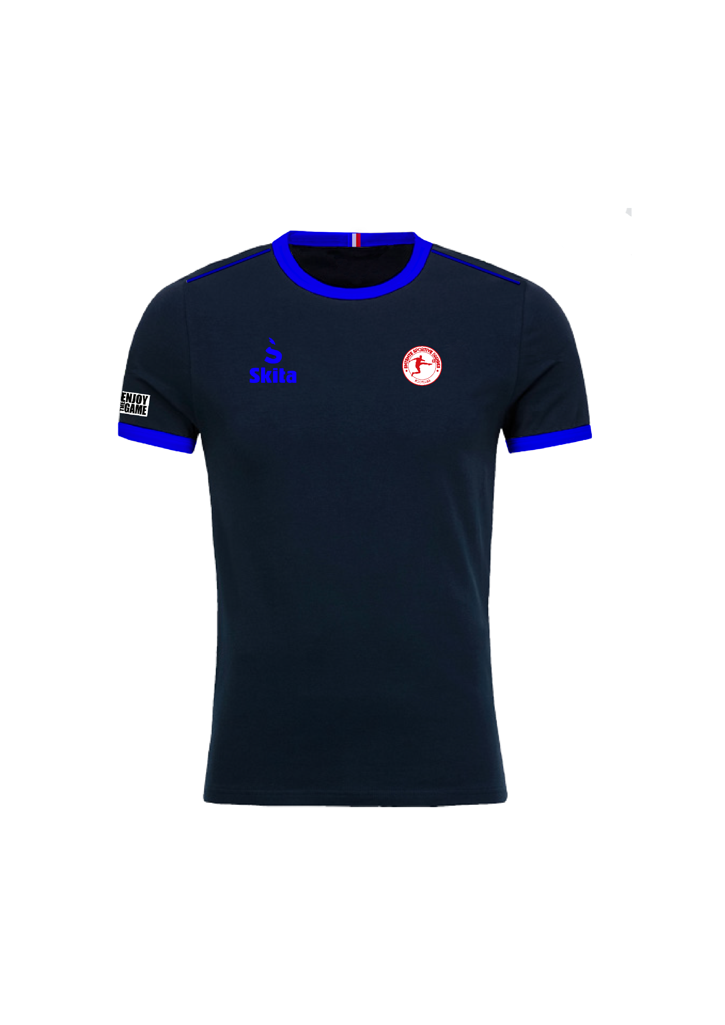T-shirt de sortie bleu nuit/bleu roi (Entente Sportive Bruges)